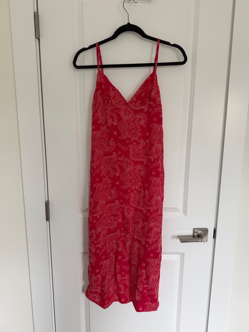 Motel Rocks Red Paisley Slip Midi Dress